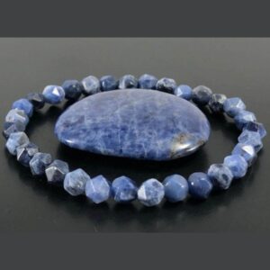 Sodalite Anxiety Relief Bracelet: Natural Gemstone Beaded Bracelet