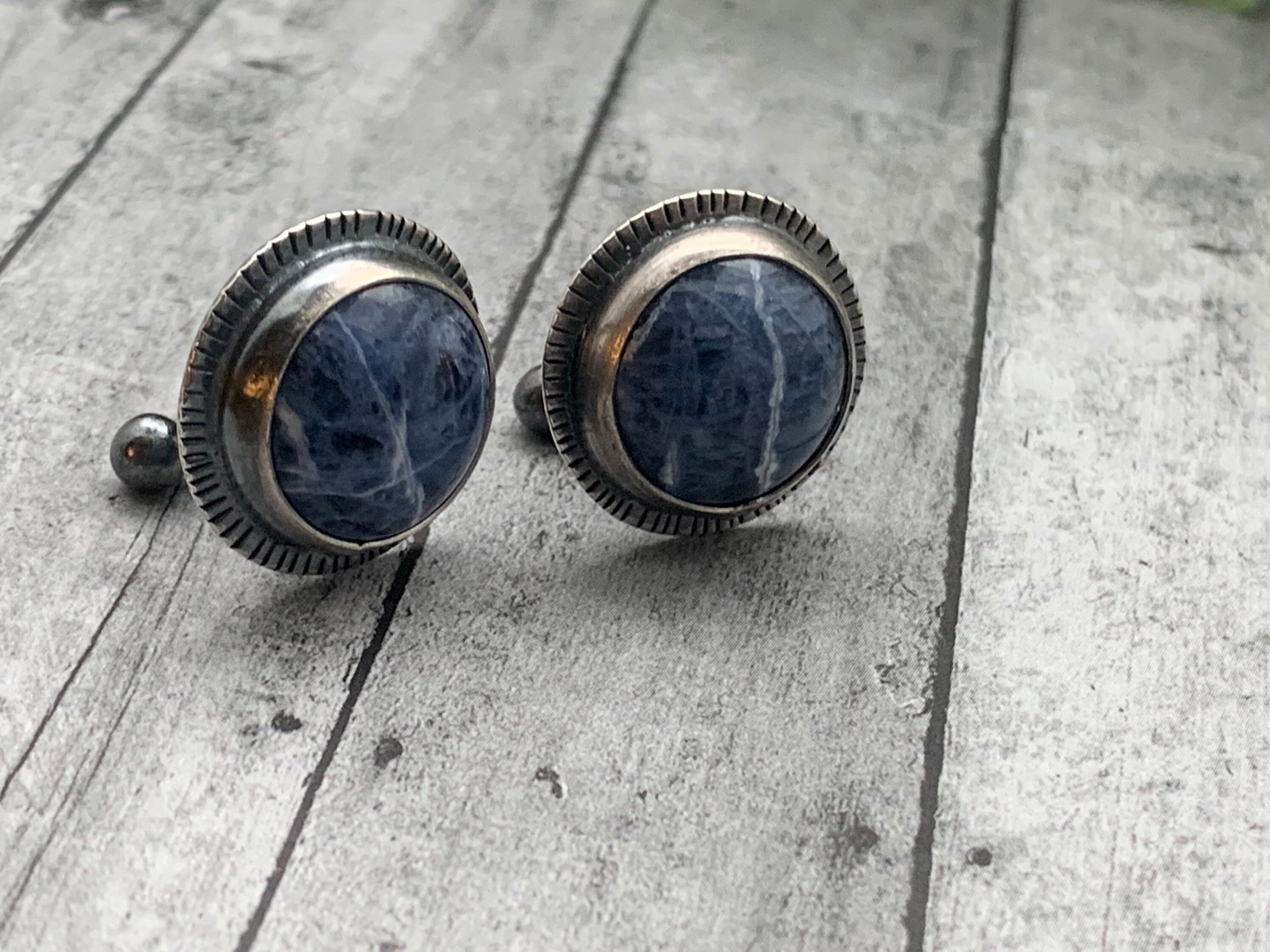 Sodalite Artisan Cuff Links