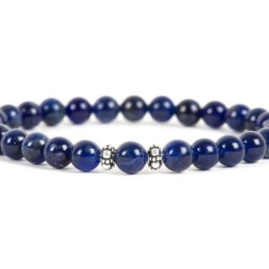 Sodalite Bracelet, Blue Gemstone Handmade Bracelet, Stretch Bracelet Made With 6mm Round Sodalite Beads