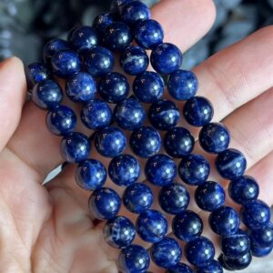 Dark Blue High Quality Sodalite Bracelet: Crystal Gemstone Stretch Bracelet