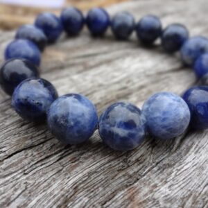 Sodalite Bracelet. Natural Blue Gemstone Statement Bracelet Handmade In Australia By Miss Leroy.
