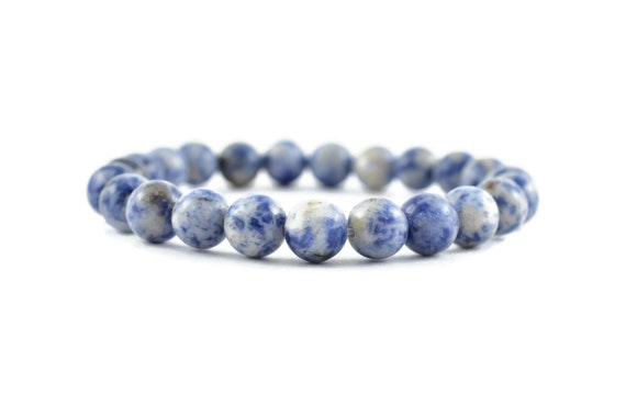 Sodalite Round Beaded Bracelet – Healing Crystals, Gemstone Bracelet