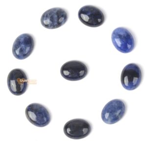 16mm Natural Sodalite Gemstone Oval Flatback CAB Cabochon 16mm Natural Sodalite Gemstone Oval Flatback CAB Cabochon