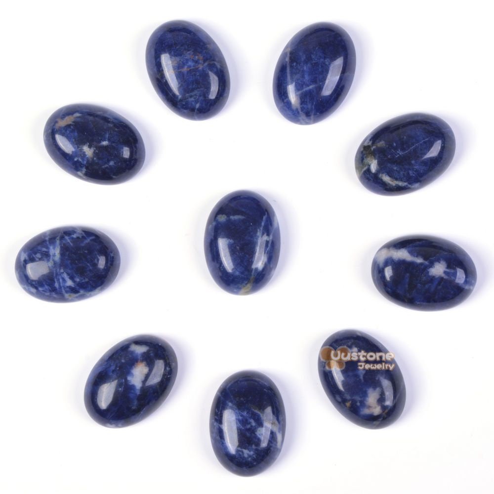 18mm Sodalite Gemstone Oval Cab Cabochon 18mm Sodalite Gemstone Oval Cab Cabochon