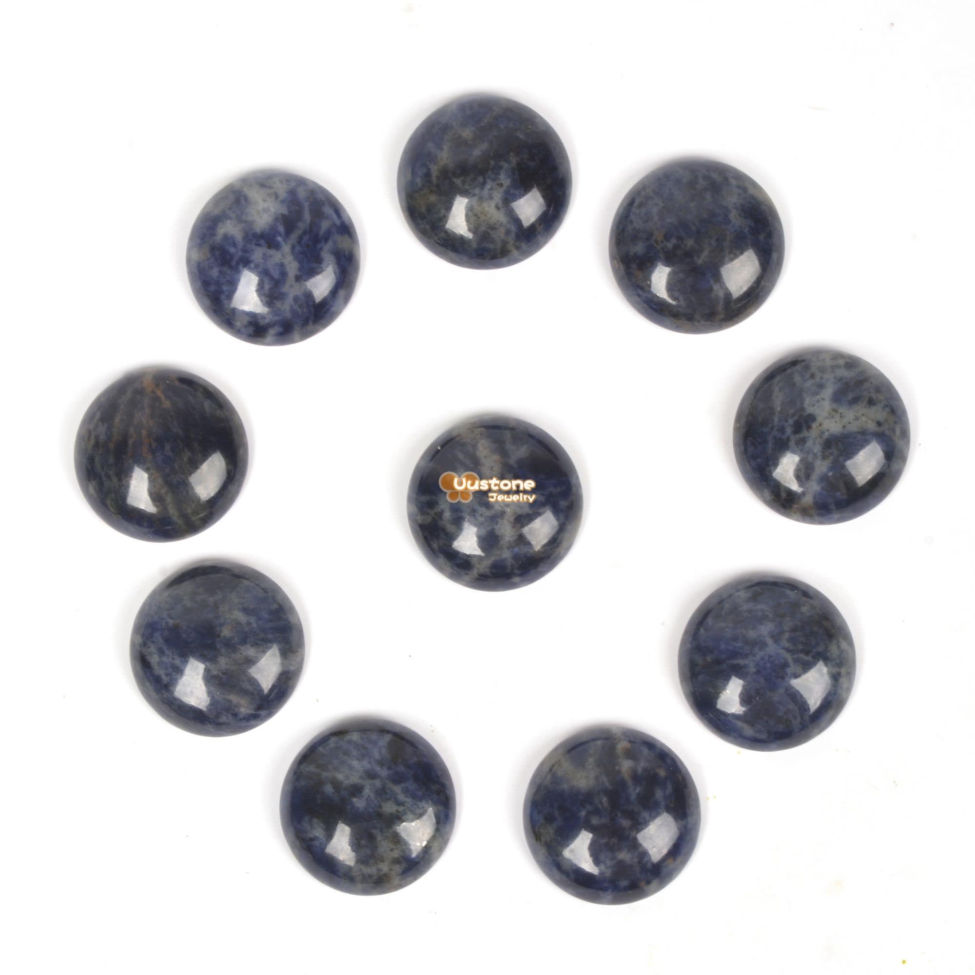 20mm Sodalite Gemstone Round Cab Cabochon