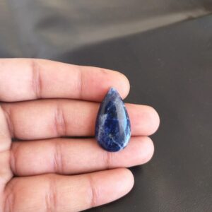 AAA Pear Sodalite Cabochon: 20 Carat Gemstone (31x17x5 MM) AAA Pear Sodalite Cabochon: 20 Carat Gemstone (31x17x5 MM)