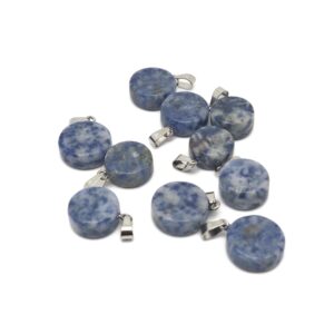 Sodalite Gemstone Flat Round Pendants - Crystal Round Coin - Loose Gemstone - Cabochon Gemstone - Handmade Gemstone Round - Nc1689 Sodalite Gemstone Flat Round Pendants - Crystal Round Coin - Loose Gemstone - Cabochon Gemstone - Handmade Gemstone Round - Nc1689