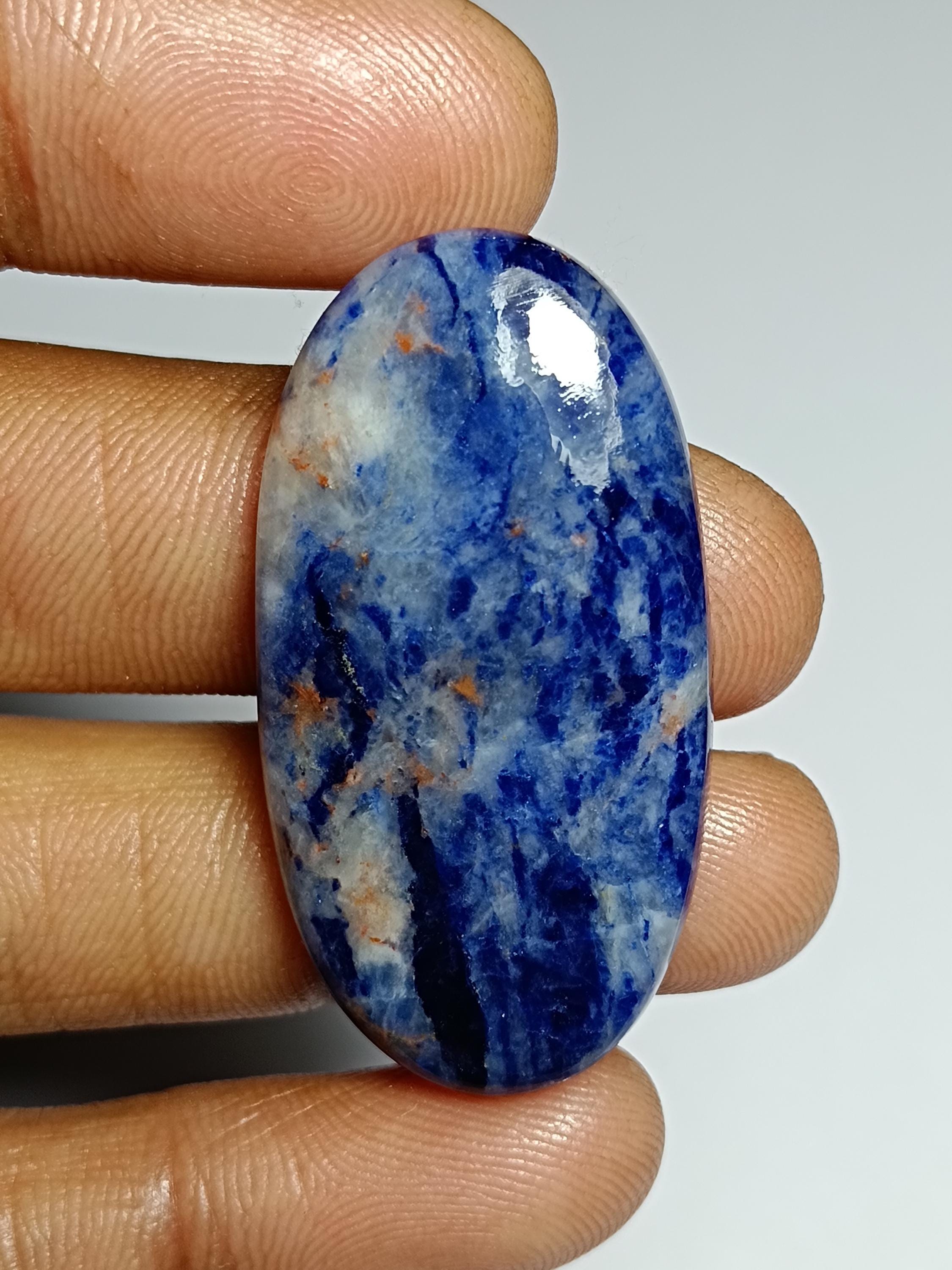 Sodalite Gemstone Cabochon: Semi Precious Loose Stone, 37 Cts