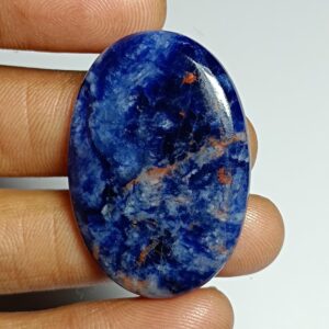 Sodalite Gemstone Cabochon: Semi Precious Loose Stone, 38 Cts Sodalite Gemstone Cabochon: Semi Precious Loose Stone, 38 Cts