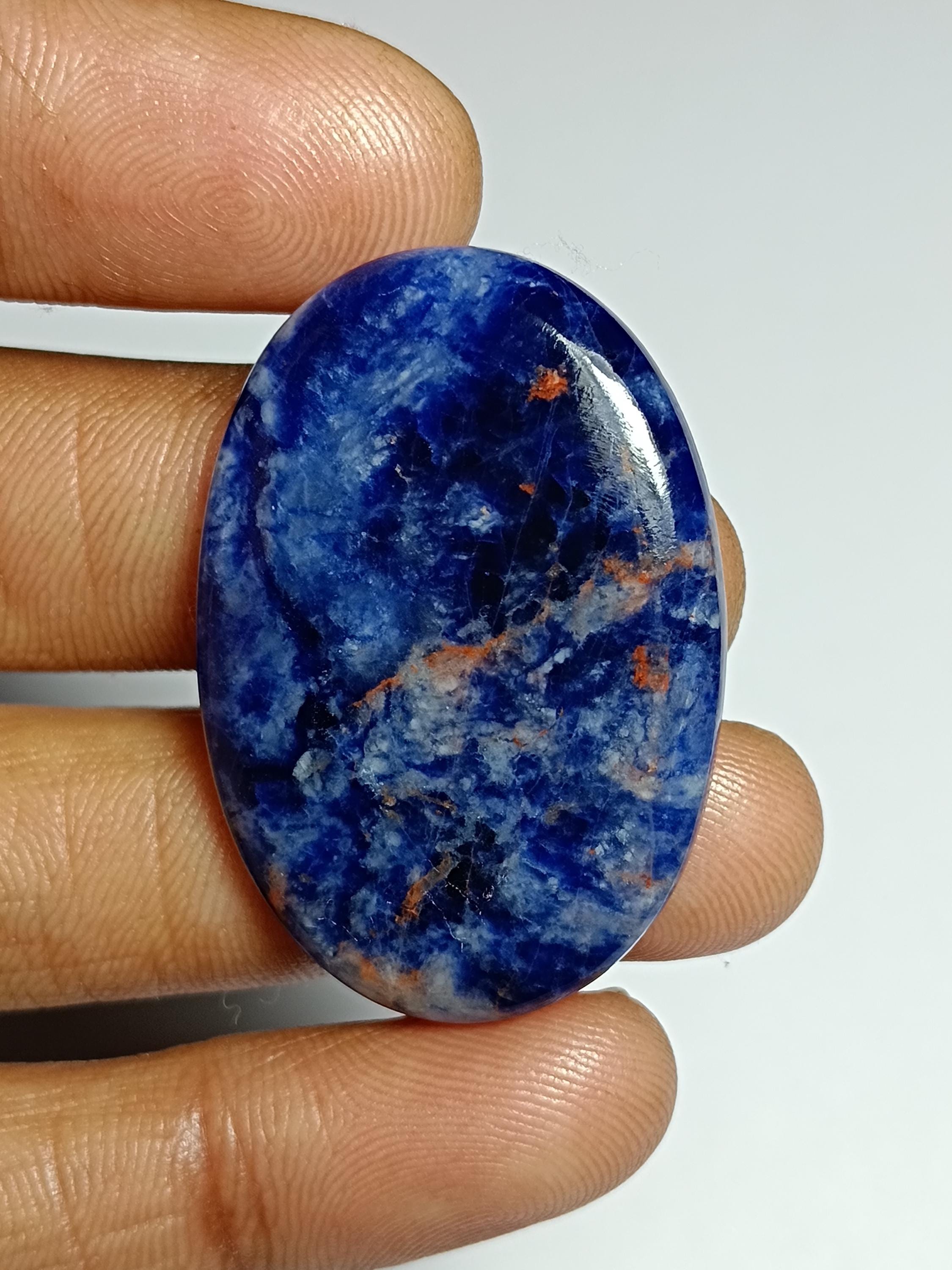 Sodalite Gemstone Cabochon: Semi Precious Loose Stone, 38 Cts