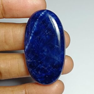 Sodalite Gemstone Cabochon: Semi Precious Loose Stone, 55 Cts Sodalite Gemstone Cabochon: Semi Precious Loose Stone, 55 Cts