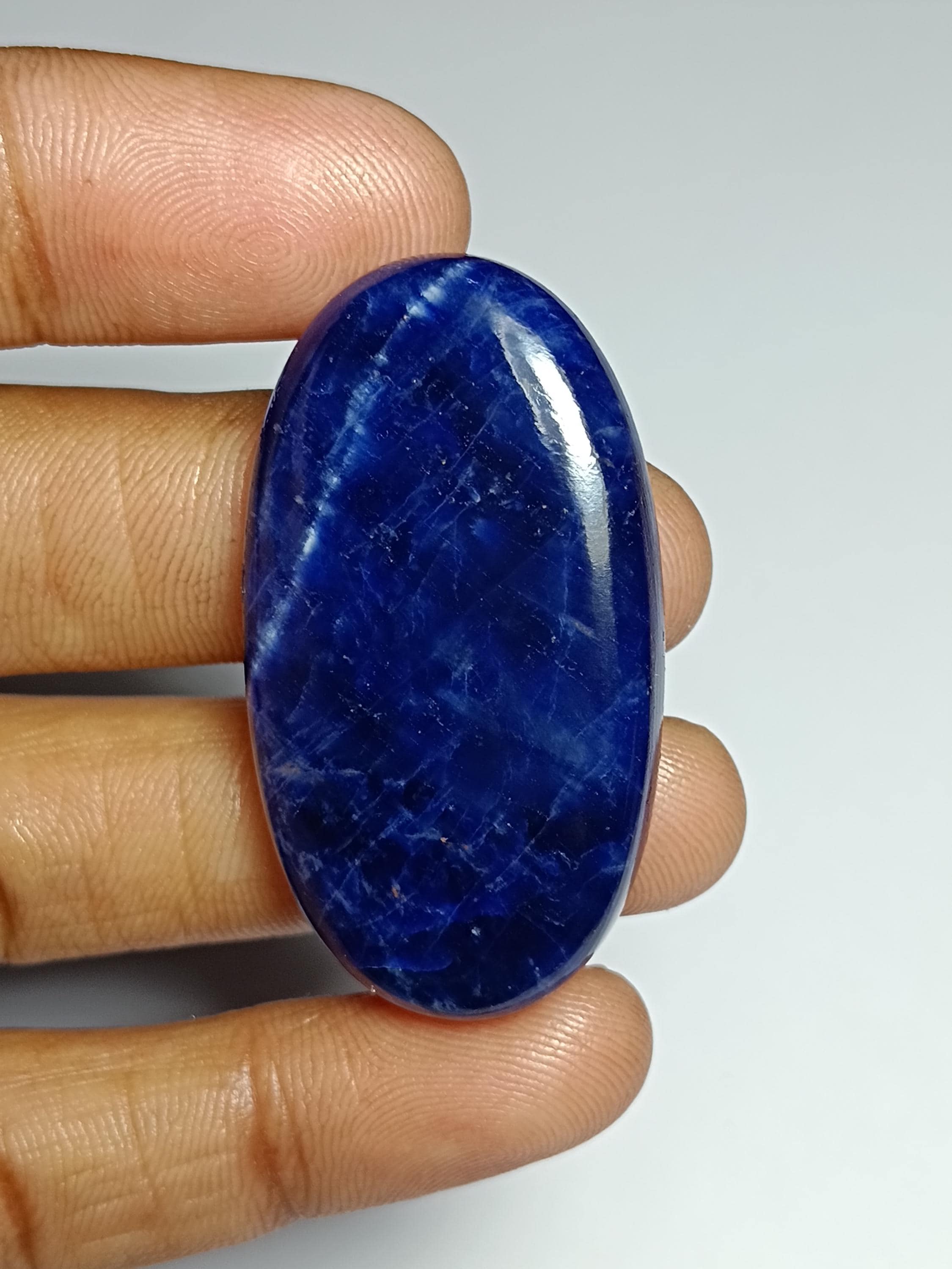 Sodalite Gemstone Cabochon: Semi Precious Loose Stone, 55 Cts