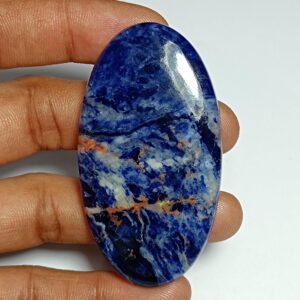 Sodalite Cabochon, Loose Gemstone, 121cts (64x35 Mm) Sodalite Cabochon, Loose Gemstone, 121cts (64x35 Mm)