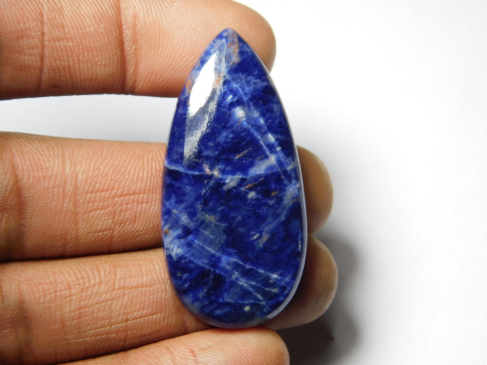 Sodalite Cabochon, Loose Gemstone, 42cts (43x21 Mm)
