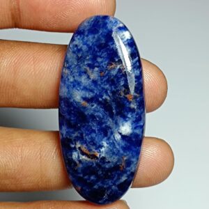 Sodalite Cabochon, Loose Gemstone, 46cts (46x21 Mm) Sodalite Cabochon, Loose Gemstone, 46cts (46x21 Mm)