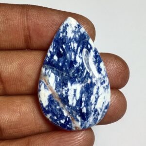Sodalite Cabochon, Loose Gemstone, 47cts (40x25 Mm) Sodalite Cabochon, Loose Gemstone, 47cts (40x25 Mm)