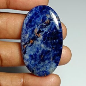 Sodalite Cabochon, Loose Gemstone, 56cts (43x26 Mm) Sodalite Cabochon, Loose Gemstone, 56cts (43x26 Mm)