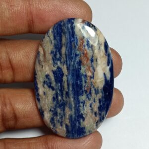Sodalite Cabochon, Loose Gemstone, 68cts (48x31 Mm) Sodalite Cabochon, Loose Gemstone, 68cts (48x31 Mm)