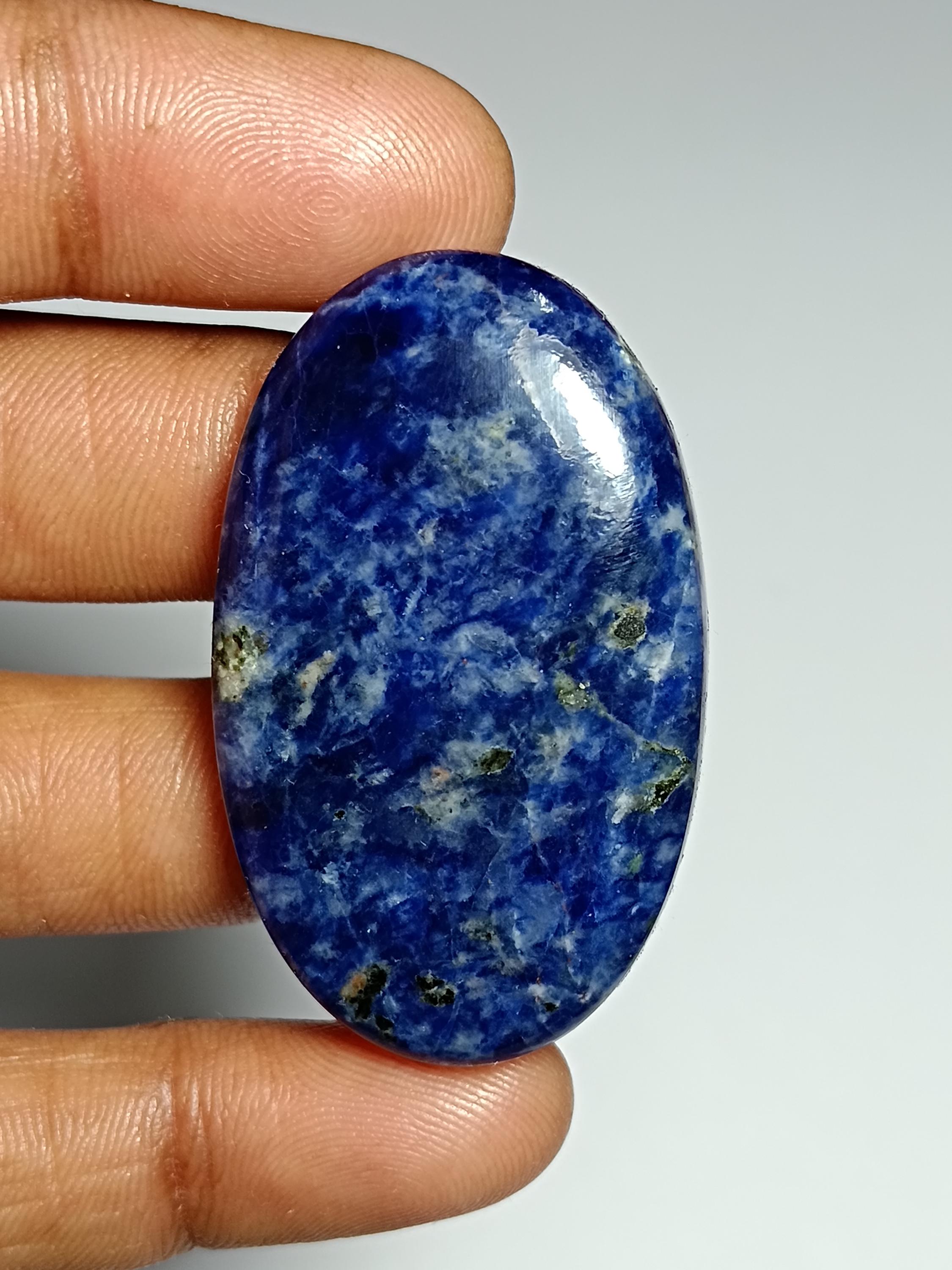Sodalite Cabochon, Loose Gemstone, 69cts (45x28 Mm)