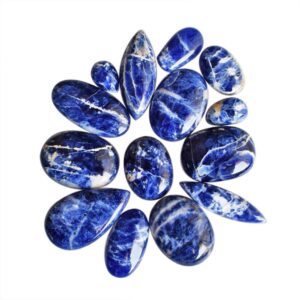 Natural Sodalite Cabochon Lot, AAA Quality Polished Gemstone Supplies, Mix Shape Wholesale Stone Natural Sodalite Cabochon Lot, AAA Quality Polished Gemstone Supplies, Mix Shape Wholesale Stone