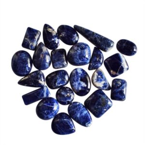 Natural Sodalite Cabochon Wholesale Lot, Blue Mix Shape Loose Gemstone for Jewelry Making Natural Sodalite Cabochon Wholesale Lot, Blue Mix Shape Loose Gemstone for Jewelry Making
