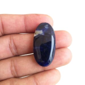 Oval Sodalite Cabochon Gemstone: 33.2 Carat Jewelry Pendant Oval Sodalite Cabochon Gemstone: 33.2 Carat Jewelry Pendant