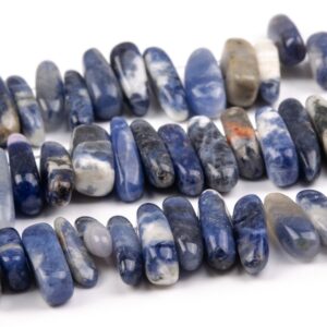 12-24x3-5mm Sodalite Beads Stick Pebble Chip Grade A Genuine Natural Gemstone Loose Beads 15.5" / 7" Bulk Lot Options (111240)