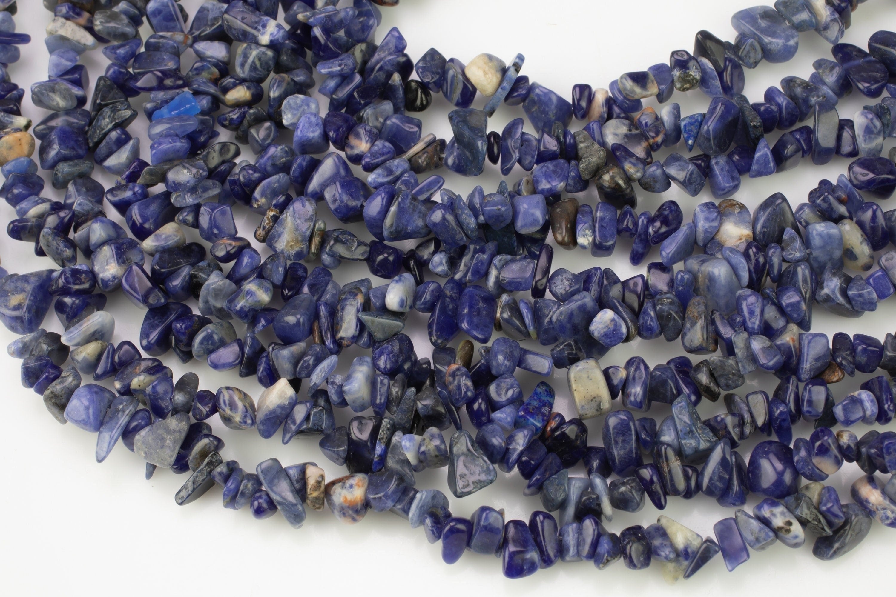 30"-32" Natural Sodalite Chips Beads 6mm - 8mm - 32 Inch Strand Gemstone Beads