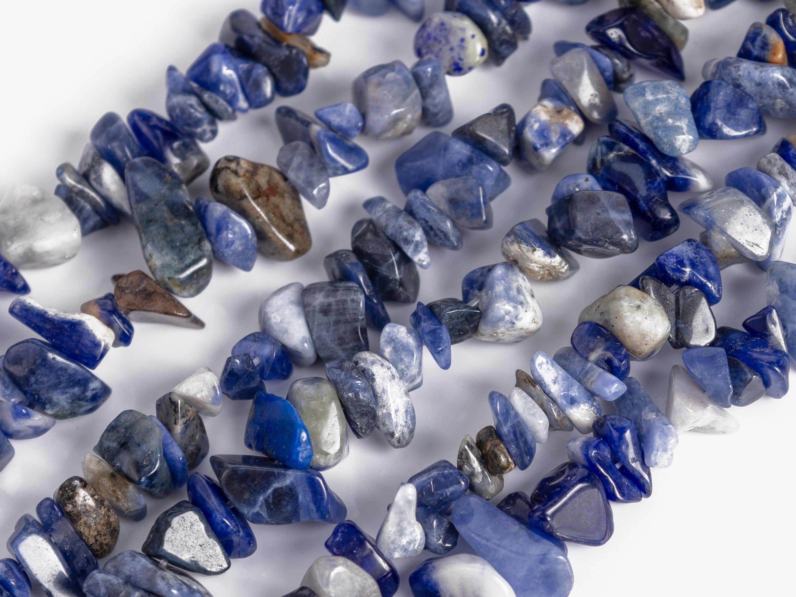 Genuine Natural Sodalite Loose Beads Grade Aaa Pebble Chips Shape 4-10mm