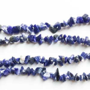 Natural sodalite chips.  Blue Sodalite chips. 17'' DIY loose beads