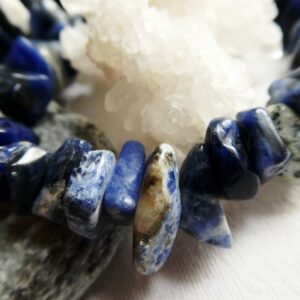 Raw Sodalite Nuggets 10-19mm Beads- 6in Strand-jewelry Making-white Blue Natural Craft Beads