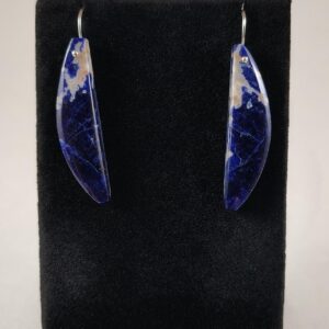Sodalite And Sterling Silver Earrings Handmade By Chris Hay
