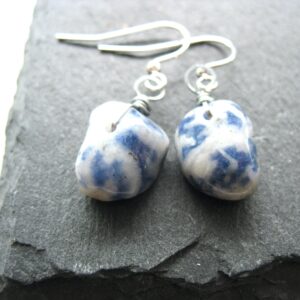 Blue Sodalite Gemstone Earrings Jewelry Handmade In Usa Blue Sodalite Gemstone Earrings Jewelry Handmade In Usa