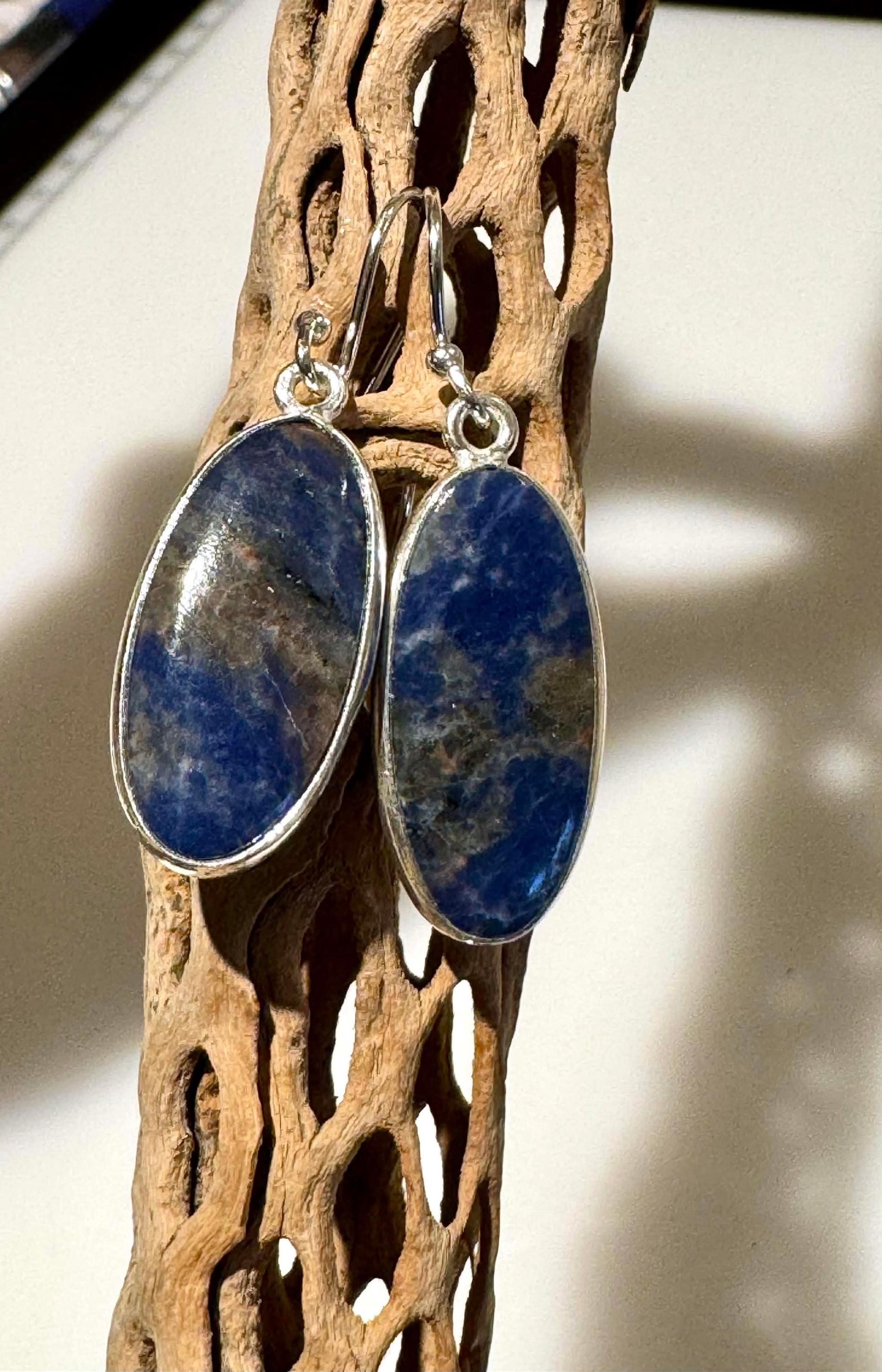 Sodalite Dangling Earrings. Sodalite Dangling Earrings.