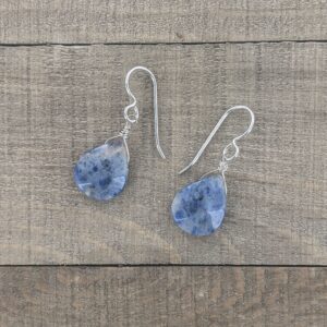 Sodalite Earrings in Silver, Dark Blue Jewelry, Dangle Earrings, Birthday & Christmas Gifts, Gifts for Women Sodalite Earrings in Silver, Dark Blue Jewelry, Dangle Earrings, Birthday & Christmas Gifts, Gifts for Women