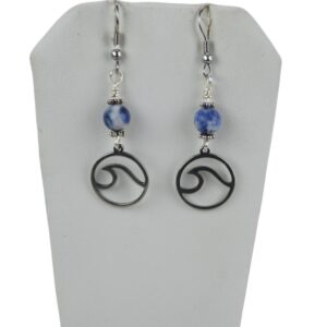 Ocean Wave Sodalite Drop Earrings Ocean Wave Sodalite Drop Earrings