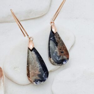 Rose Gold Filled Sodalite Earrings