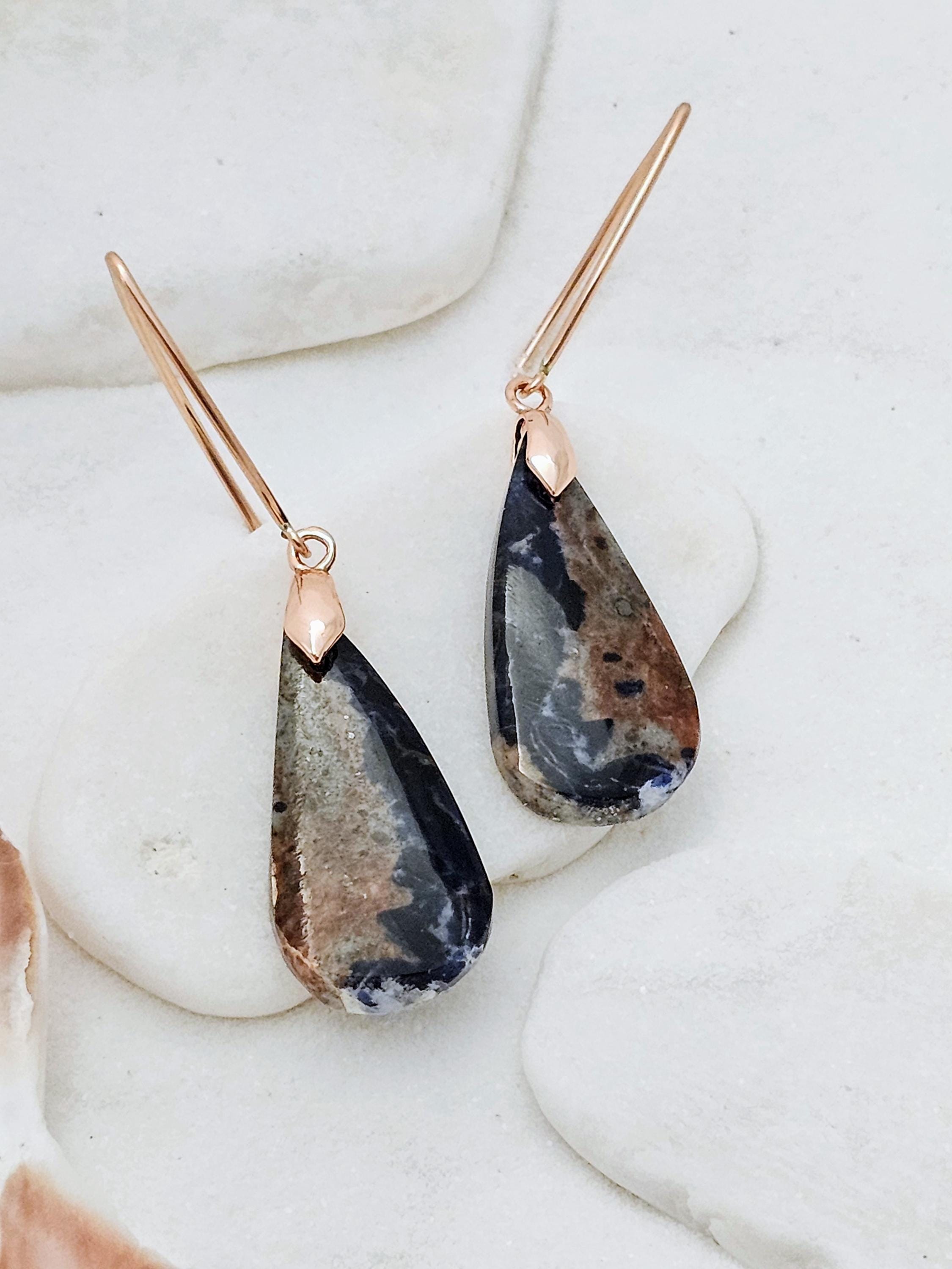Rose Gold Filled Sodalite Earrings