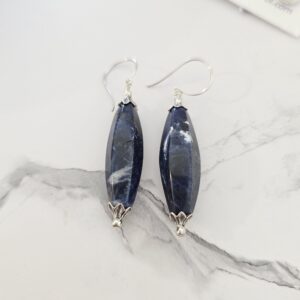 Sterling silver and Sodalite Earrings Sterling silver and Sodalite Earrings