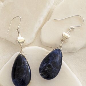 Sterling silver and Sodalite Earrings Sterling silver and Sodalite Earrings