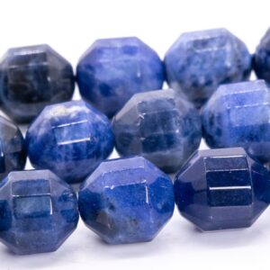 10x9mm Sodalite Beads Faceted Bicone Barrel Drum Grade Aaa Genuine Natural Gemstone Loose Beads 15" / 7.5" Bulk Lot Options (115643)