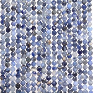 3mm Blue Sodalite Gemstone Grade Aa Micro Faceted Round Loose Beads 15.5 Inch Full Strand (80010189-a194)