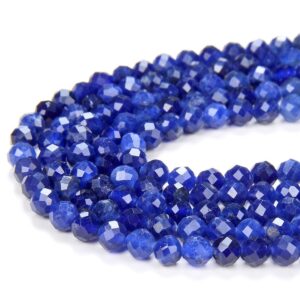 4mm Natural Sodalite Gemstone Grade Aaa Micro Faceted Round Loose Beads 15.5 Inch Full Strand (80009422-p31)