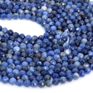 5mm Sodalite Beads Grade Aaa Genuine Natural Gemstone Half Strand Faceted Round Loose Beads 7.5" Bulk Lot Options (107725h-2515)
