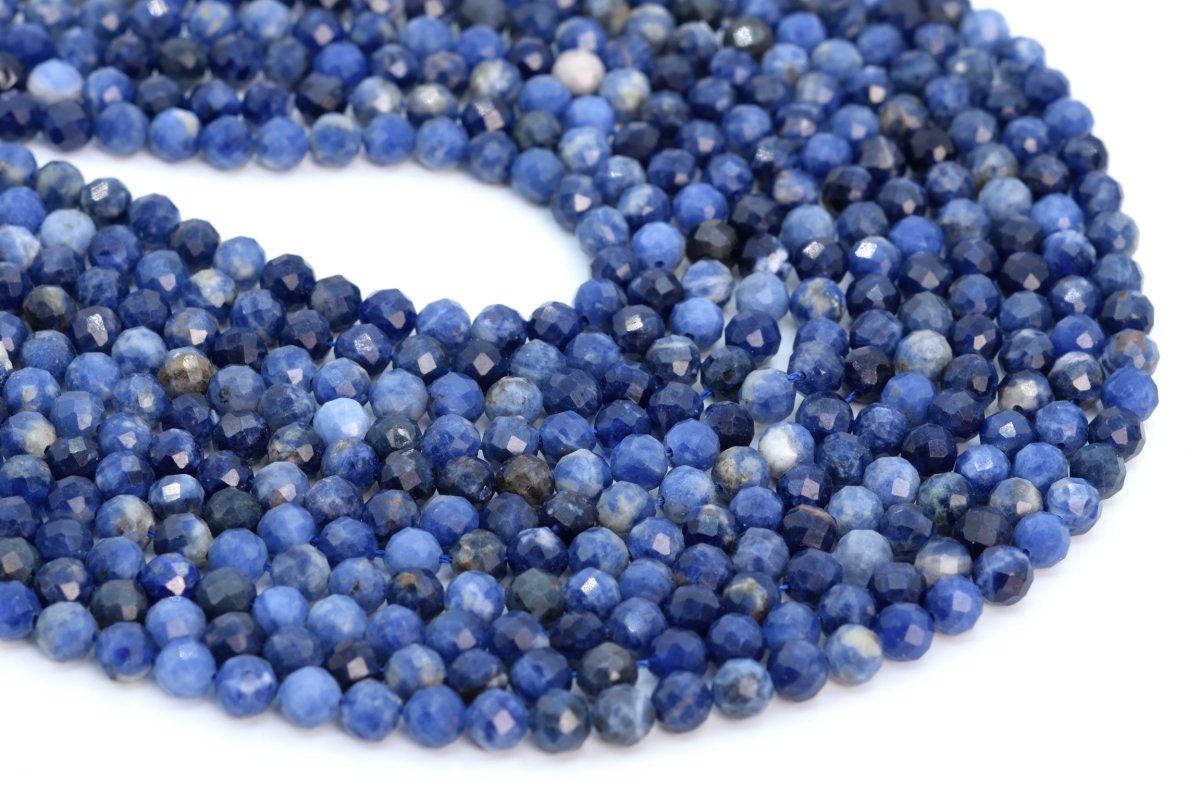 5mm Sodalite Beads Grade Aaa Genuine Natural Gemstone Half Strand Faceted Round Loose Beads 7.5" Bulk Lot Options (107725h-2515)