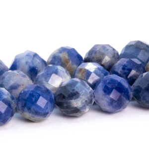 5mm Sodalite Beads Grade A Genuine Natural Gemstone Faceted Round Loose Beads 15.5" / 7.5" Bulk Lot Options (113224)