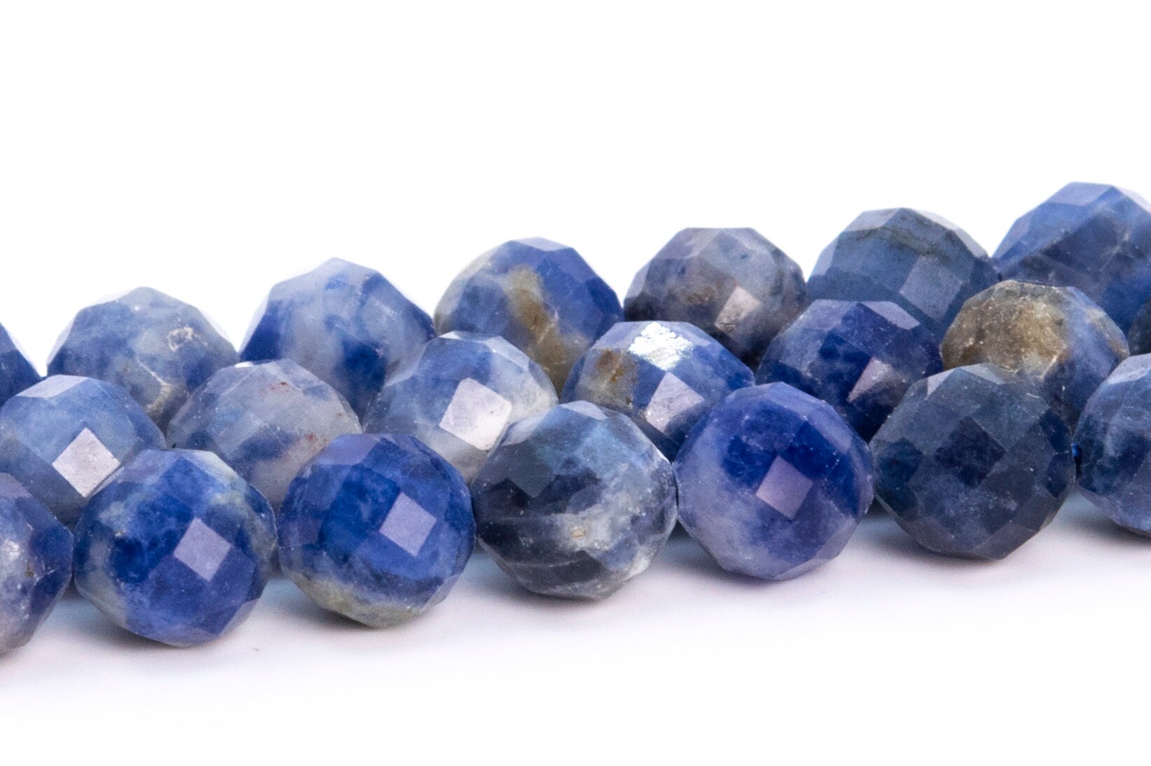 5mm Sodalite Beads Grade A Genuine Natural Gemstone Faceted Round Loose Beads 15.5" / 7.5" Bulk Lot Options (113224)