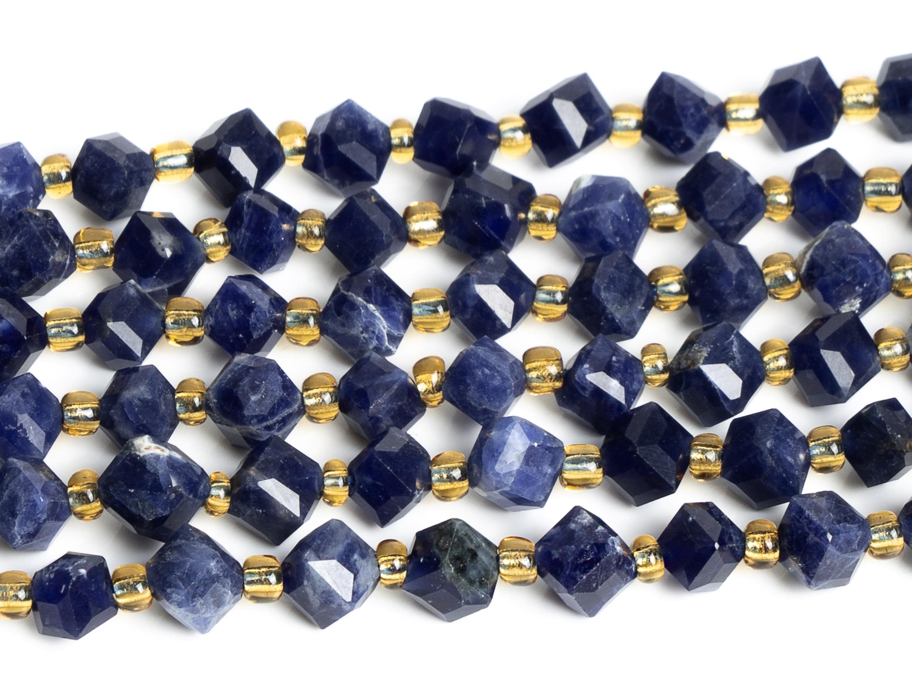 6mm Dark Blue Sodalite Beads Grade Aa Genuine Natural Gemstone Faceted Cube Loose Beads 15"/7.5" Bulk Lot Options