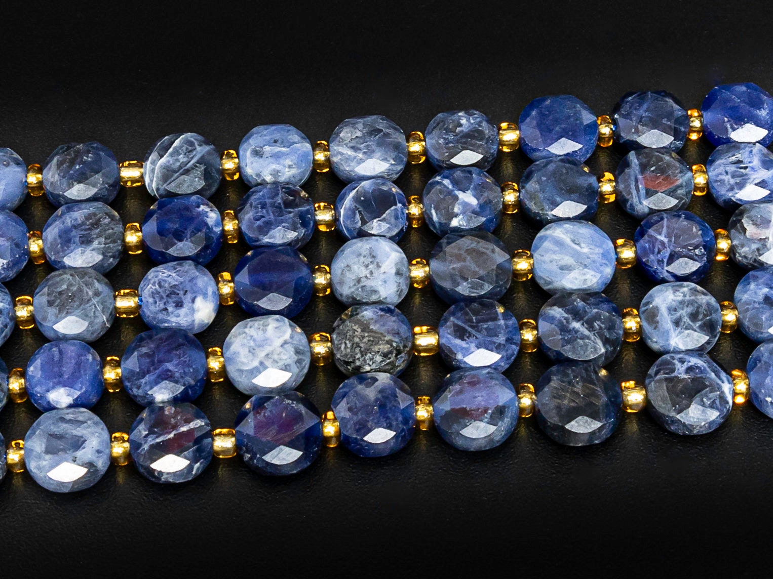 8mm Blue Sodalite Beads Grade Aa Genuine Natural Gemstone Faceted Coin Loose Beads 15"/7.5" Bulk Lot Options 8mm Blue Sodalite Beads Grade Aa Genuine Natural Gemstone Faceted Coin Loose Beads 15"/7.5" Bulk Lot Options