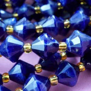 Sodalite Beads (bicone)(faceted)(8mm)(16"strand)